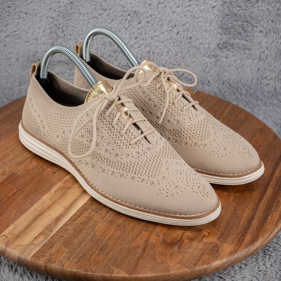 Cole Haan Womens Grand OS W19538 Rye Stitchlite Wingtip Oxfords Sz. 8.5 B - Picture 1 of 8